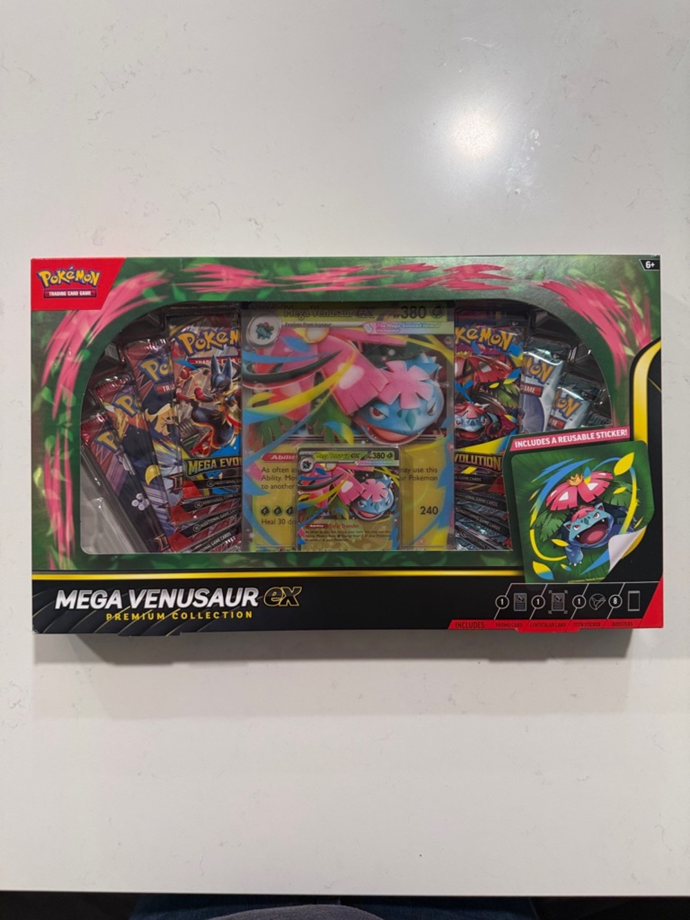 Pokémon TCG: Mega Venusaur EX Premium Collection box featuring Mega Venusaur EX